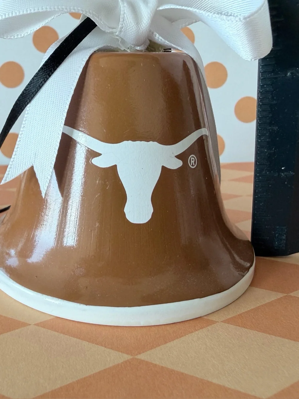 University of Texas Longhorn Ceramic Bell Ornament